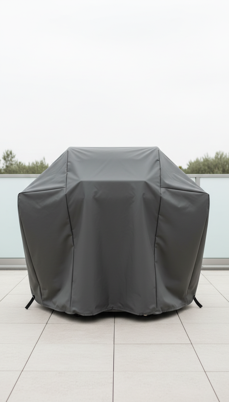 Grill Cover with Adjustable Hem