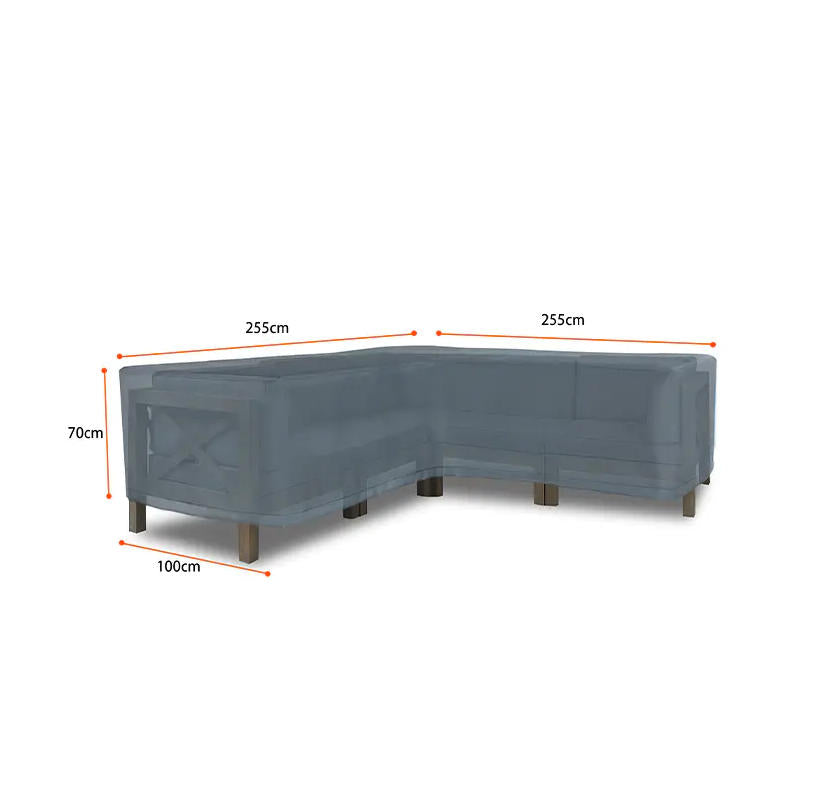 Outdoor V-Shaped Sectional Sofa Cover Gray